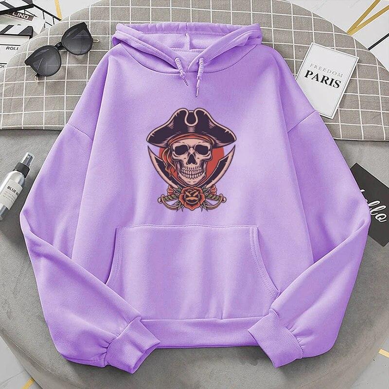 Cartoon Hoodies Fashion Hot-selling Skeleton Printed Unisex Women Winter Long-sleeve Hoodie Loose Streetwear Y2K FeUnisex Pullover