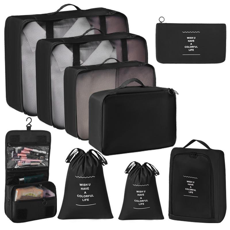Travel Storage Bag Set - 7-Piece Multi-functional Compartment Bags for Clothes & Cosmetics