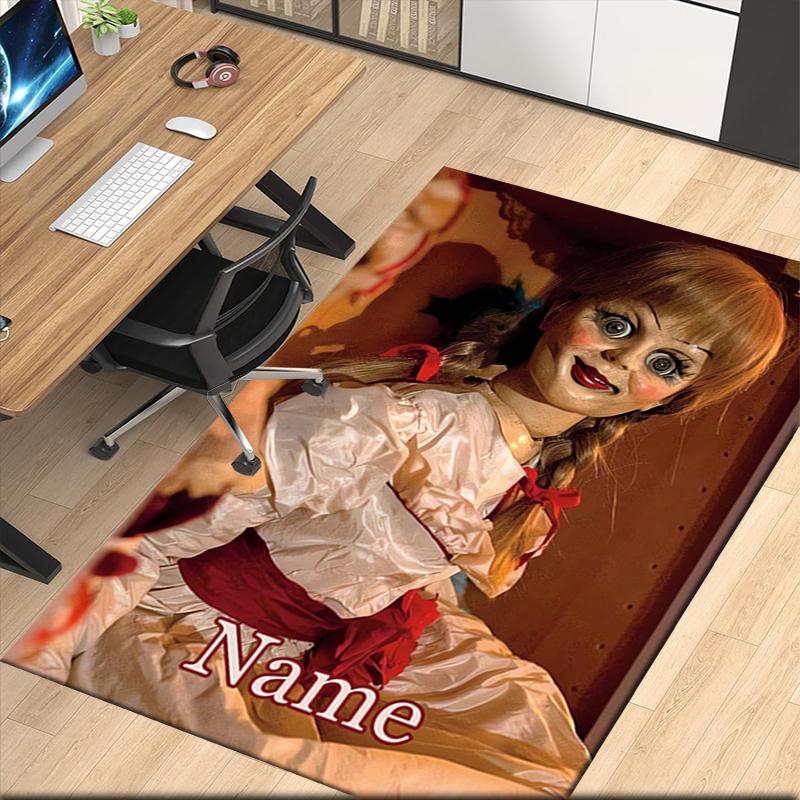 Custom Name Halloween horror Printed Carpet, for Office Chair Living Room Bedroom Kitchen Room Decor Gifts.