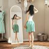 Floor Mirror, Full-Length Arched, Stone-Effect Frame, 50 x 160 cm, White
