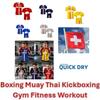 Zwitserland Zwitsers T-shirt MMA Boksen Muay Thai Nationale Vlag Training Print 3D Ronde Hals Sneldrogend Korte Mouw Unisex Dames Heren Fitness Workout Sport