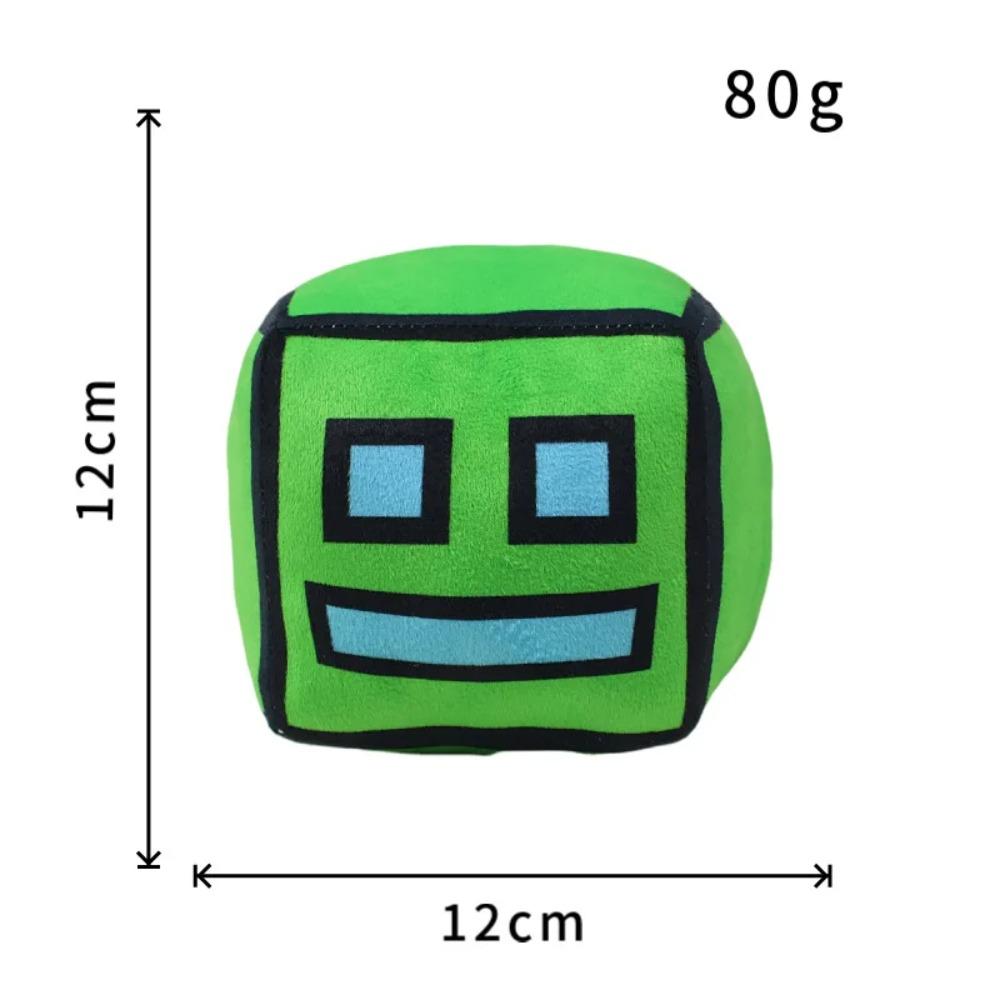 !!Juguetes de Peluche Cubo Geometry Dash Almohada Pequeña Muñeco de Peluche Relleno Colgante Cuadrado Juego Lindo Decoración para el Hogar Regalo de Cumpleaños para Niños