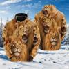 Cross Lion 3D Printed Hoodies For Men Clothing Harajuku Fashion Animal Graphic Sweatshirts Casual Boy Tracksuit Women Gift Tops