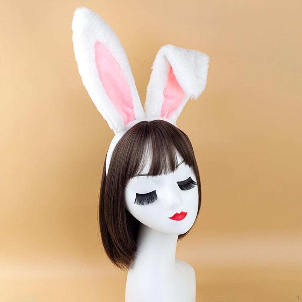 Bunny Ears Headband Tail Set Costume Accessories for Animal Themed Parties