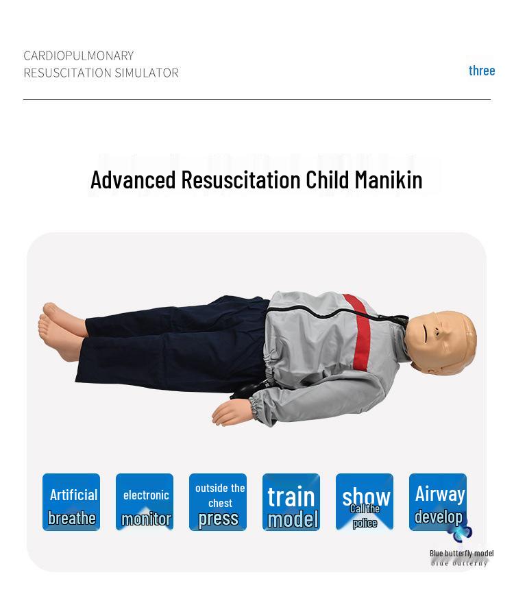 Advanced Pediatric CPR Simulator Model CPR170: Medical Emergency First Aid Manikin