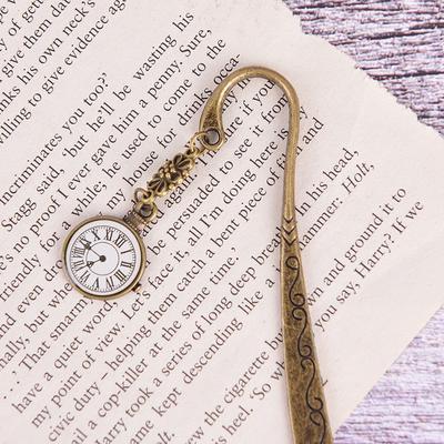Funny Clock Metal Bookmarks Vintage Retro Tower Book Marker Paper Clips for Kids Gift