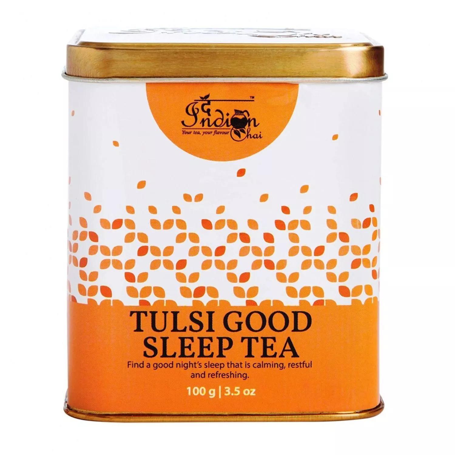 

Чай для здорового сна с Тулси (100 г), Tulsi Good Sleep Tea, Indian Chai