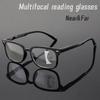 Large Frame Multifocal Reading Eyeglasses Women Men Progressive Far Near Sight Glasses Clear Lens Computer Presbyopia Glasses