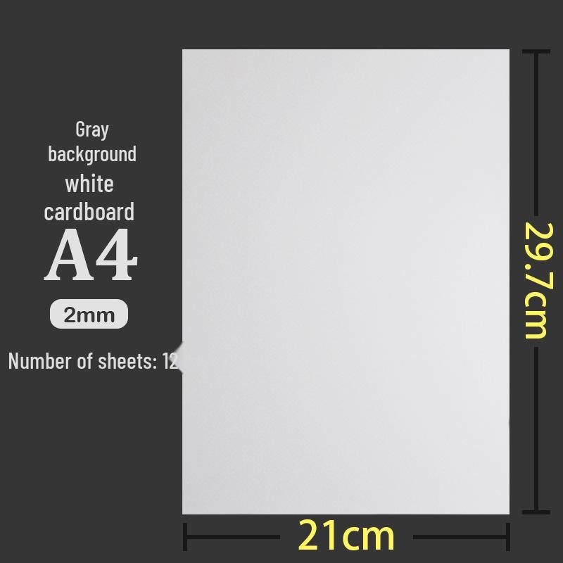 A4/A5 & A2/A3 Gray-White Cardboard, 1.5mm & 2-3mm Thickness, Student Backing Board for Colored Paper and Gouache Painting