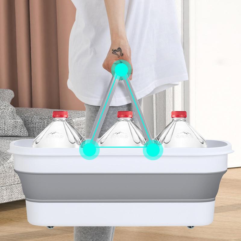 

Прямоугольное ведро для швабры с ручкой, стиральная ванна, портативное, складное, компактное, большой вместимости, ведро для рыбалки, для кемпинга, путешествий