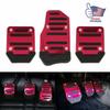 Red Non-Slip Manual Gas Brake Foot Pedal Pad Cover Car Accessories Parts 3Pcs US