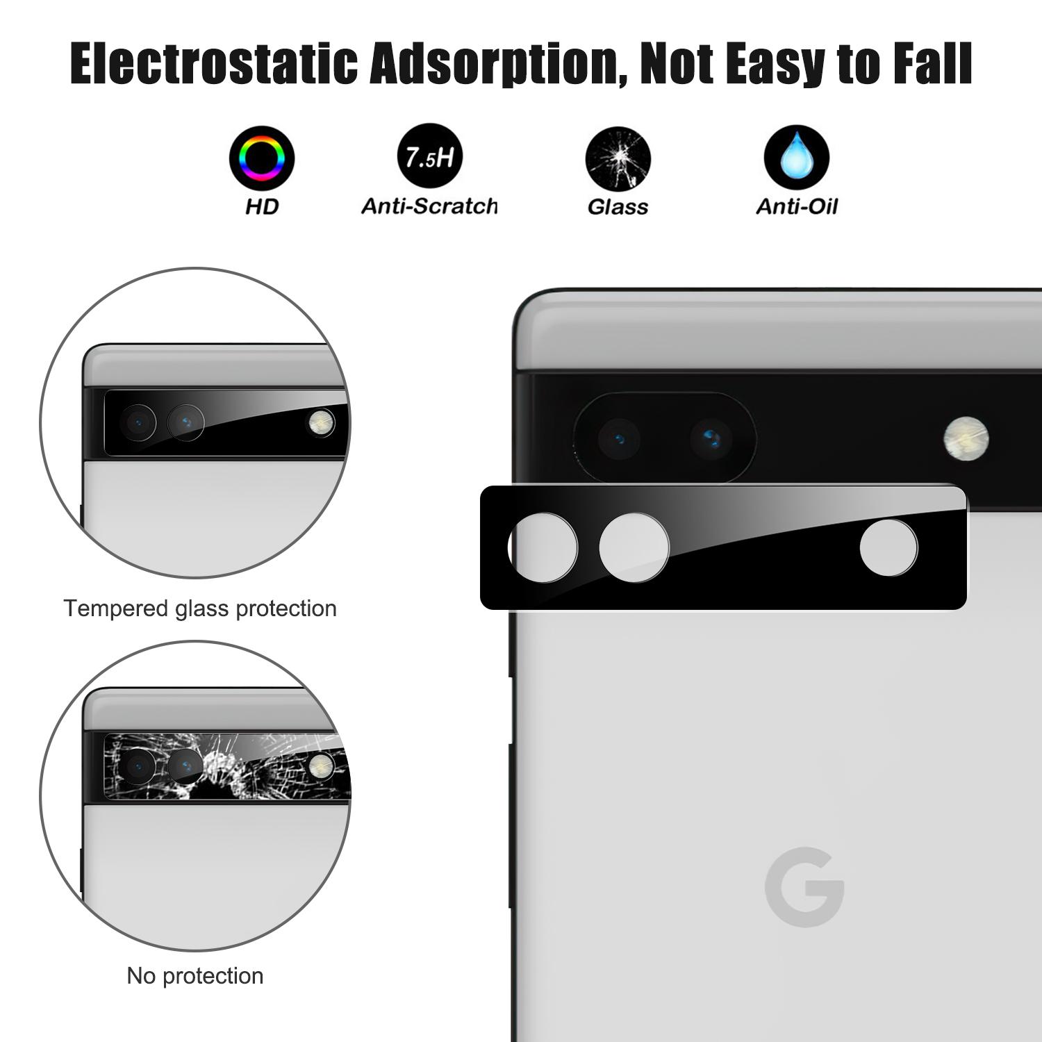 

For Google Pixel 6a 5G Tempered Glass Ultra Clear Full Coverage Anti-explosion Camera Lens Protector Film Type A