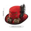 Steampunk Hat Vintage Glasses Gothic Top Hat Felt Adjustable Outfit For Men Women Teens Adults Theater Circus Performances