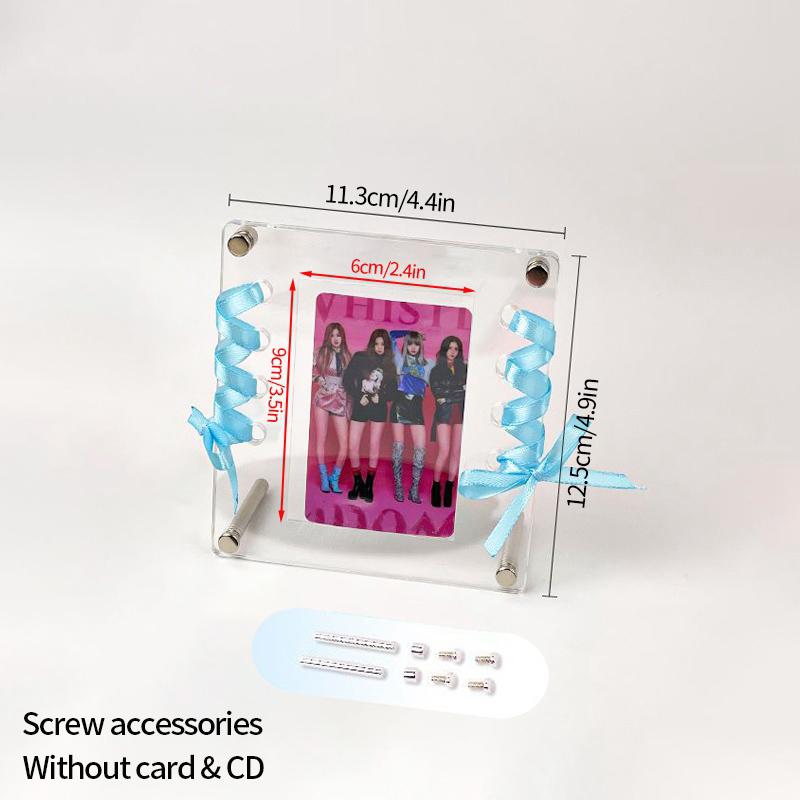 Acrylic Photo Frame Kpop Photocard Stand Idol Photocard Display Picture Frames Photo Card Protector Frame Room Desktop Decor