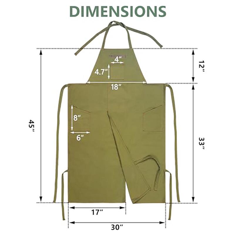 Cross-Border Multi-Pocket Workwear Apron with Split Leggings