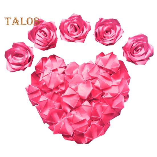 

273 шт. готовых лепестков роз из атласной ленты, сделанных вручную, наполовину готовых вечных лепестков роз, самодельных вечных цветочных букетов на годовщину свадьбы, день рождения C