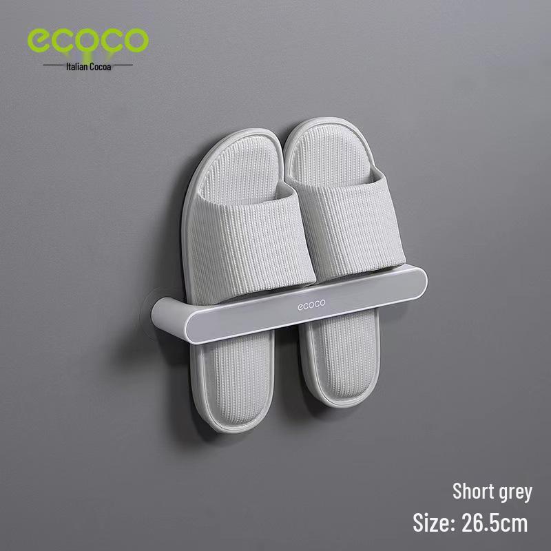 Punch-Free Bathroom Slipper Rack: Wall-Mounted Shoe Organizer and Storage Solution