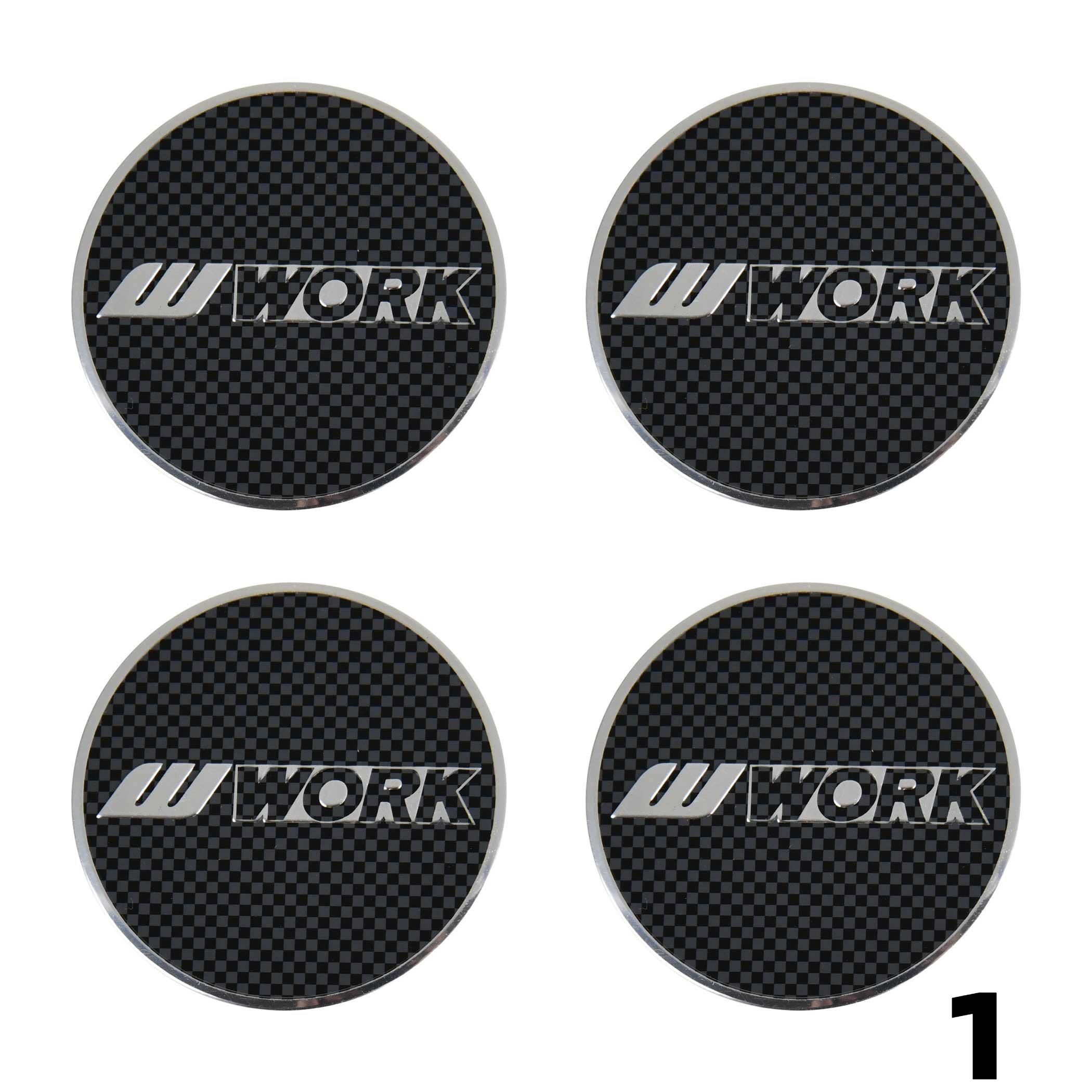1Set/4PCS 45MM Stickers WORK EMOTION EQUIP MEISTER Logo Center Rim Cap Car VS & WORK Sticker Wheel Cover Hub Caps Emblem