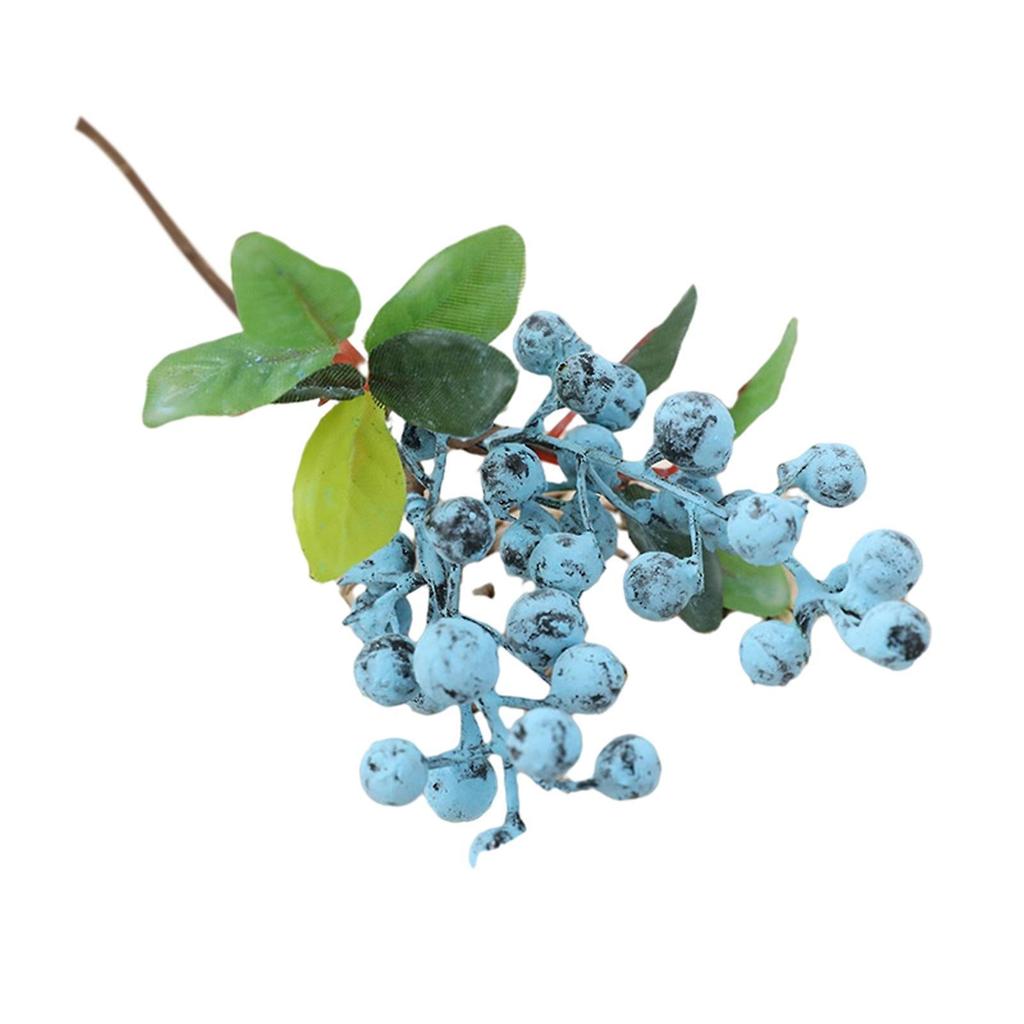 10/20 Pcs Artificial Blueberry Realistic Blueberry with Stems Fake Blueberries Home Decorative Party