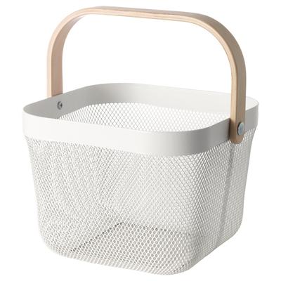 RISATORP Alloy Steel White [IKEA] Basket,
