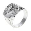 Creative Sqaure Crack  Ring Vintage Silver Ring Cool Jewelry for Mother's Da