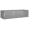 Planting Trough Light Grey 290 X 100 X 75 Cm Galvanized Steel
