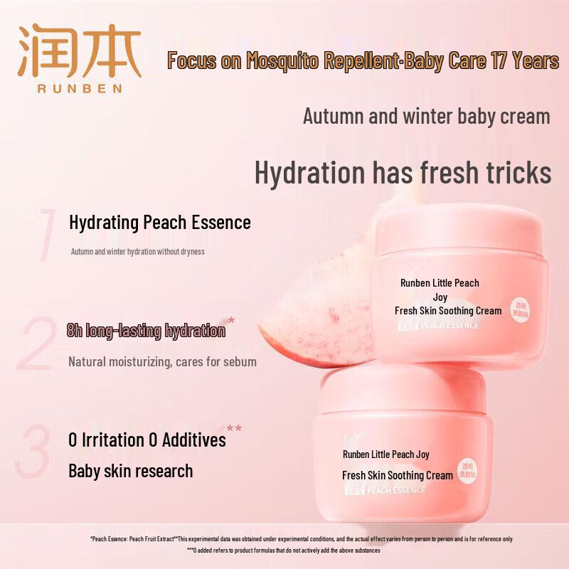 Runben Little Peach Joy Krem Łagodzący do Świeżej Skóry 55g