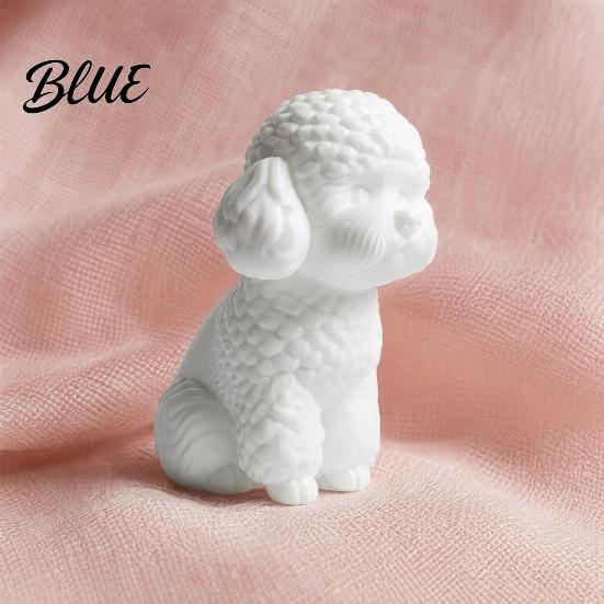 Artistic Pet Memorial 3D Printed Cute Teddy Dog Statue Mini Poodle Figurine