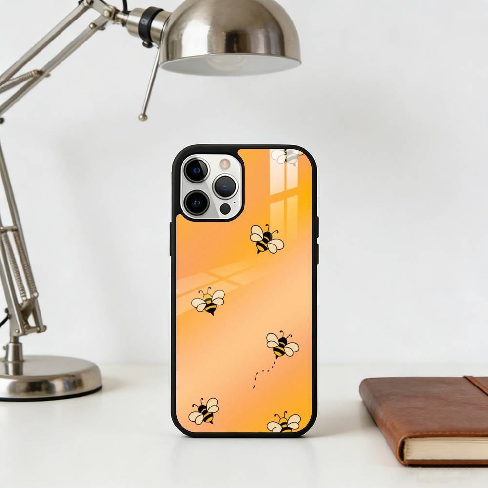 C-Cute Cartoon Bee Phone Case For iPhone 14,16,15,13,17,12,Plus,Pro,Max Magnetic For Magsafe Frosted Cover