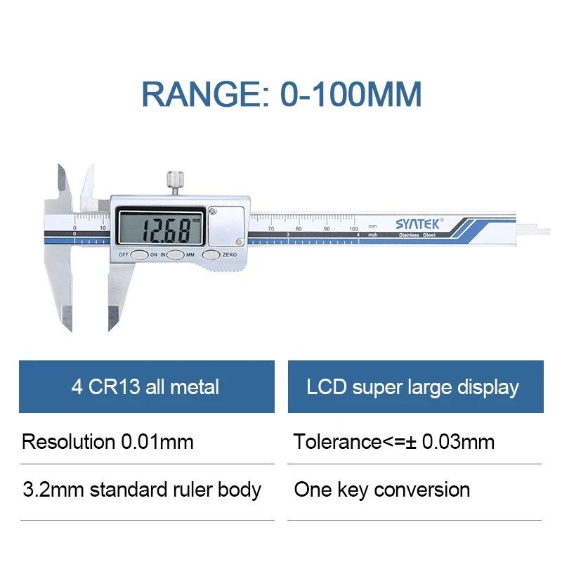 Stainless Steel Digital All Metal Vernier Caliper High Quality Electronic Caliber Measuring Tool Ruler Gauge 100/150/200/300mm