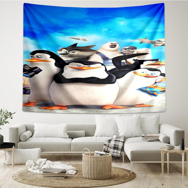 Penguins dventure Tapestry Hanging for Bedroom,Livingroom, Playroom,Decor Art Room Wall Tapestry Holiday and Birthday Gifts