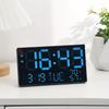 Creative LED Satellite Digital Temperature Clock Mirror Alarm Clock Multifunctional Clock Plug-in Automatic Clock