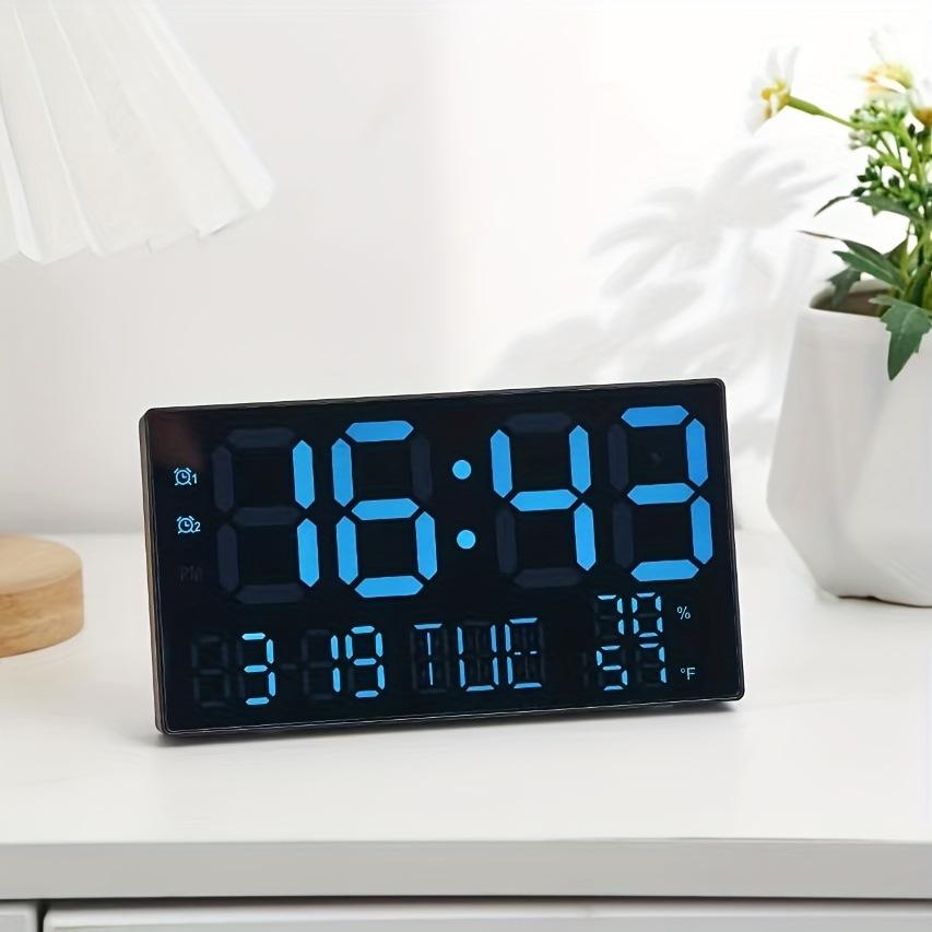 Creative LED Satellite Digital Temperature Clock Mirror Alarm Clock Multifunctional Clock Plug-in Automatic Clock