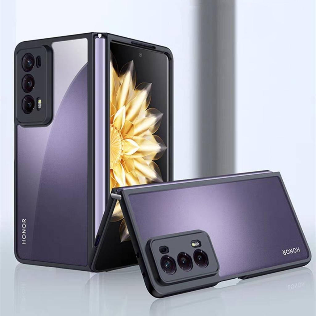 For Honor Magic V2 Case Honor Magic V2 Cover Funda Hard Clear PC Shockproof Camera Full Cover Back Bumper Honor Magic V2