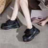Fashion 8CM Microfiber Leather Spring Autumn Flats Slipper Women Platform Wedge Flats Shoes Flats Pumps Hot Brand Round Toe Casual Shoes