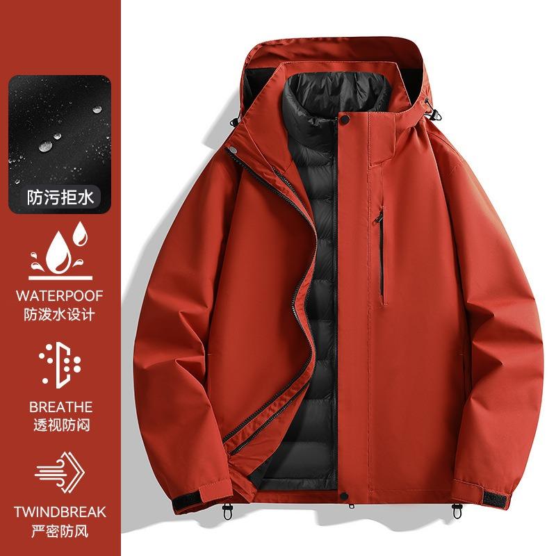New outdoor jacket down liner three-in-one two-piece jacket casual fashion warm jacket