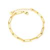Stylish Metal Chain Paperclip Bracelet for Women High-End Fashion Jewelry Unique Design