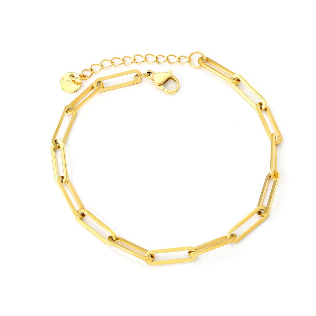 Stylish Metal Chain Paperclip Bracelet for Women High-End Fashion Jewelry Unique Design