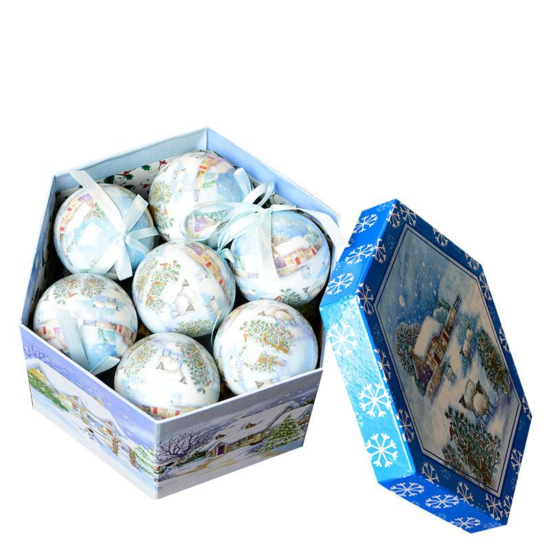 Christmas Tree Hanging Decoration Ball 14 Pcs Ball Gift Box Packaging Home Ornament New Year Party Holiday Decor Xmas Tree Baubles