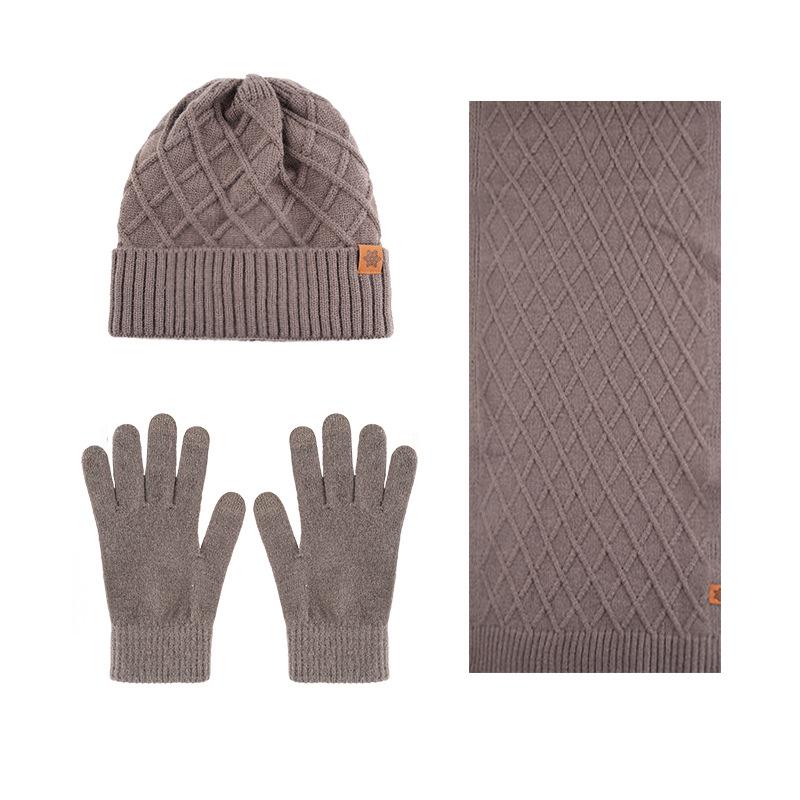 Winter Men's Knitted Hat, Fleece Cold-proof Wool Warm Fashion Pullover Hat European and American Winter, Knitted Hat