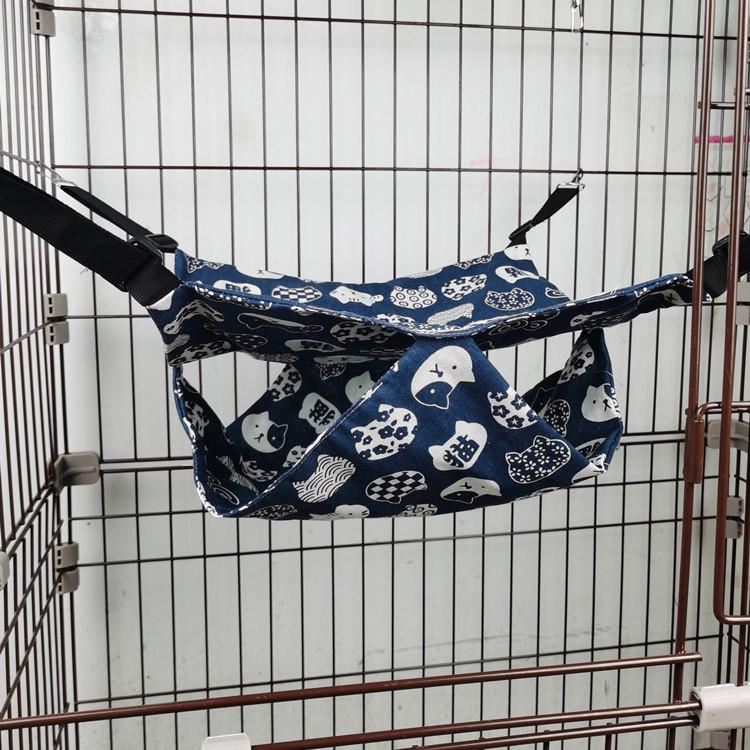 Závěsná houpací síť pro malé mazlíčky: Železná klecová košíková pro kočky, veverky, činčily, vakoveverky, křečky