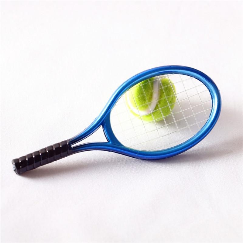 Tennis Ball Set Toddlers Household Model Kit Boys & Girls Gift Doll House Decor Model Mini Miniature House Decors