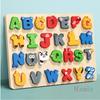 Holz Alphabet Puzzle Zuordnungsbrett, Buchstaben Zahlen Formensortierer Montessori Lernspielzeug für Kleinkinder 1-3 Jahre Geschenk