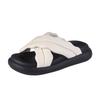 2025 autumn new fashion platform slippers women's wear cross word with casual style comfortable flat women's shoes