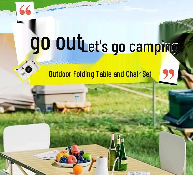 Durable Portable Metal Folding Camping Table for Outdoor, Night Market, Car-Mounted, and Barbecue Use