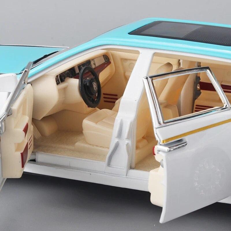 RR Phantom Model Zinc Alloy Pull Back Diecast Toy Cars with Sound and Light for Kids Boy Girl Gift