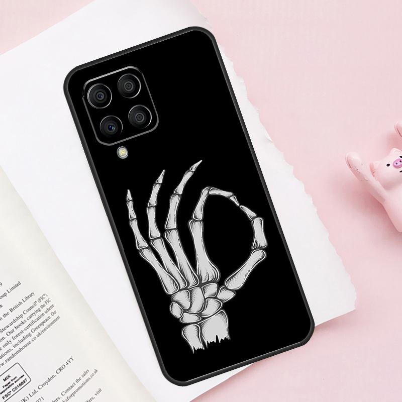 Skeleton Middle Finger Case For Samsung Galaxy M16 M36 M56 M21 M20 M23 M31 M11 M54 M14 M34 M13 M52 M32 M12 M15 M55