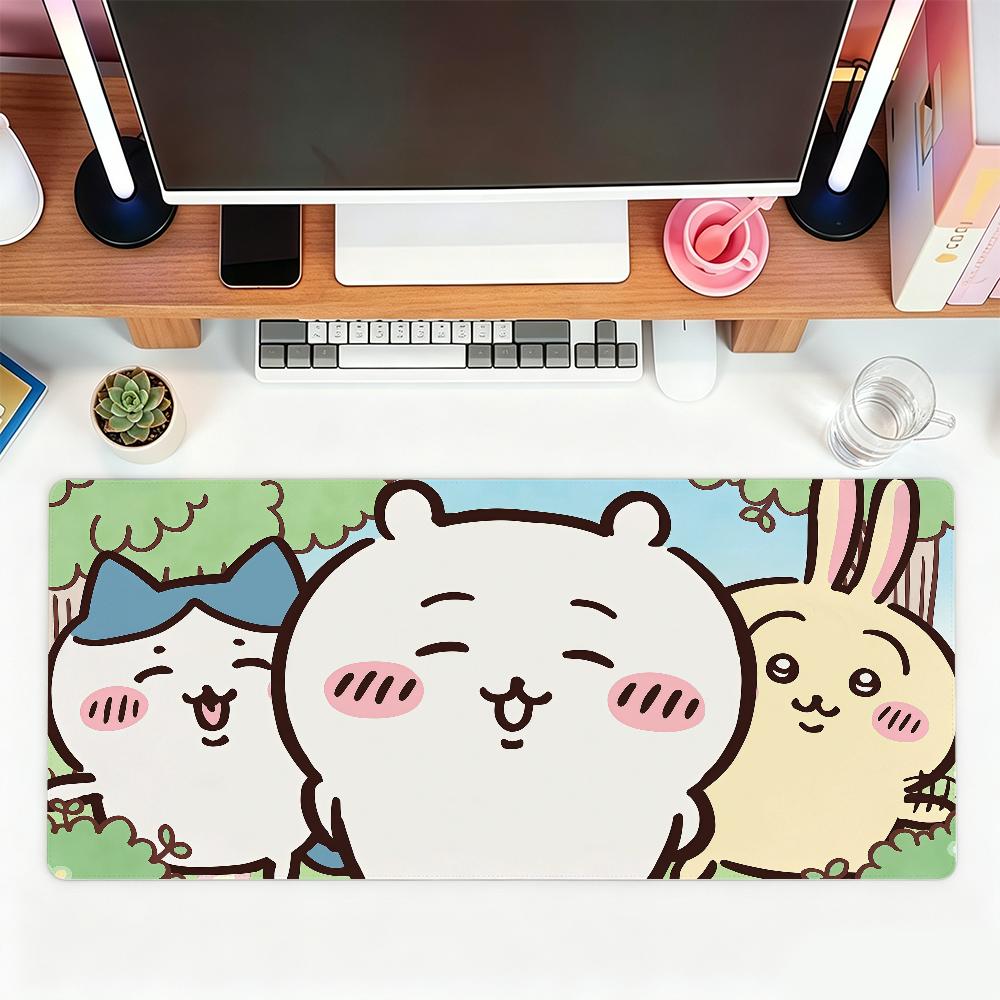 Cartoon Kawaii C-Chiikawas Mouse Pad For Office Gaming And Keyboards Non-Slip Large Waterproof