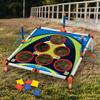 Juego de Tablero de Círculo de Lanzamiento de Cornhole Portátil con Anillo de Montaje Fácil Montaje Divertido Interactivo para Niños Adultos Juego de Lanzamiento al Aire Libre para Jardín Juguete