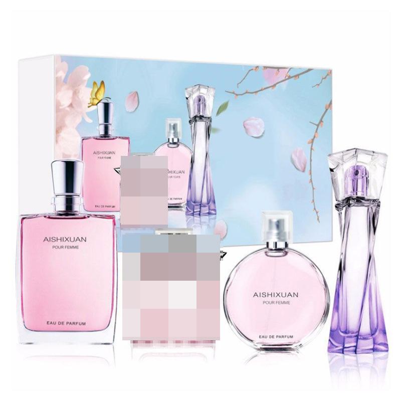 New Classic Ladies Four-piece Perfume Lasting Fragrance Elegant Fresh Floral and Fruit Perfume